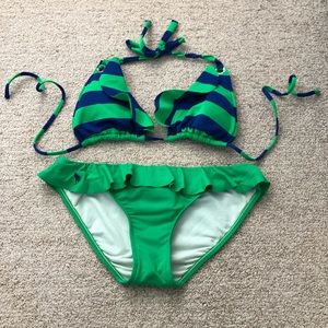 Ralph Lauren Green and Blue Bikini